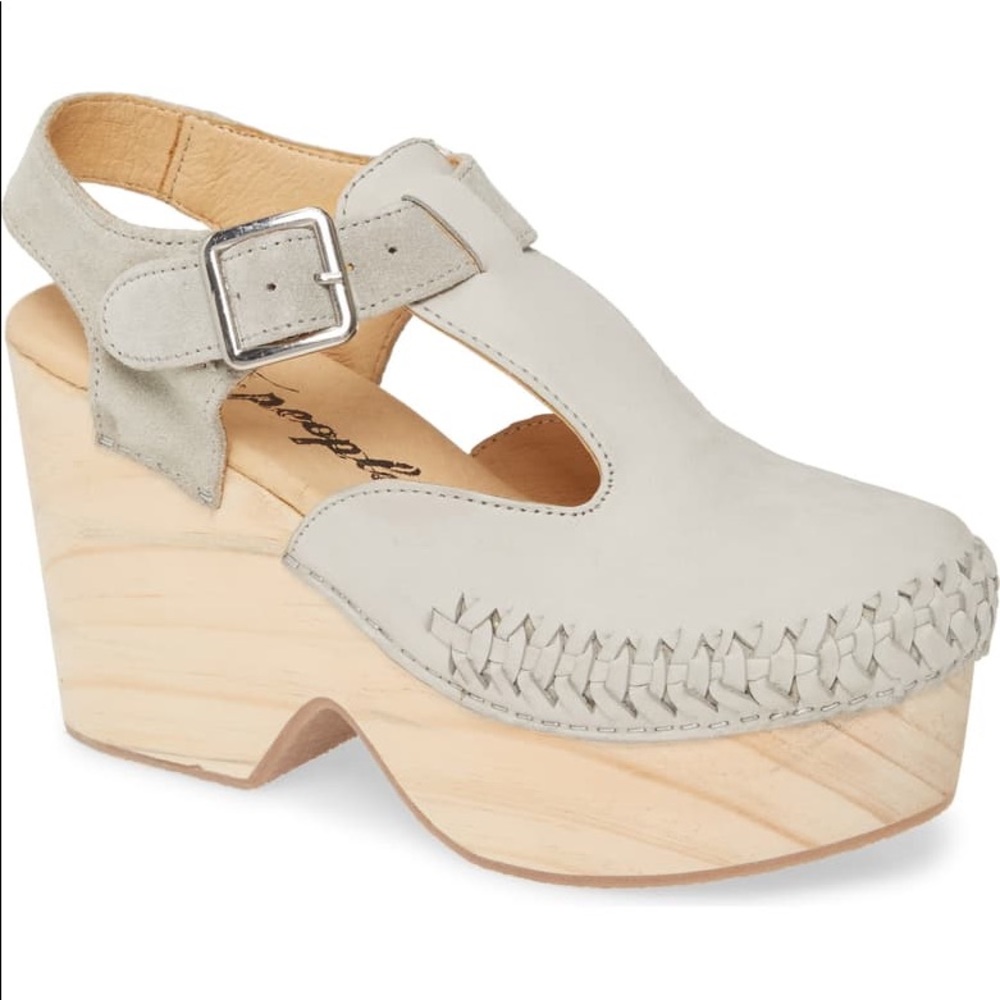 Free People Emmer Clog Grey Size 41 Platform Shoes
